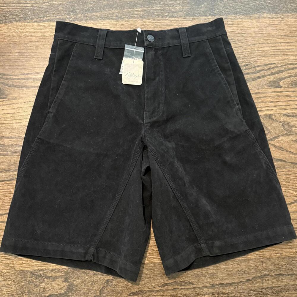 NWT We The Free Black Dylan Vegan Suede Long Shorts Size 25